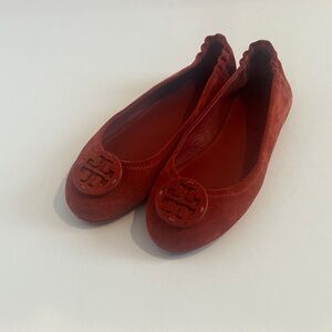 Tory Burch Burnt Orange “Minnie” Ballet Flats